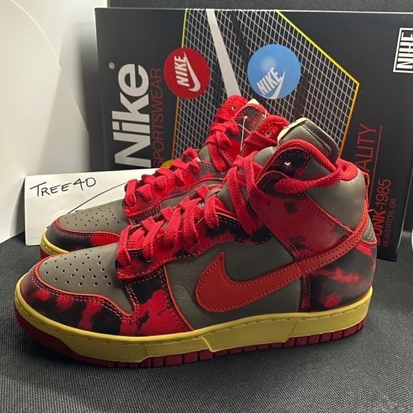 New Nike Dunk Hi 1985 SP Acid Wash Red Men’s size 7 7M/8.5W Deadstock Sneakers
